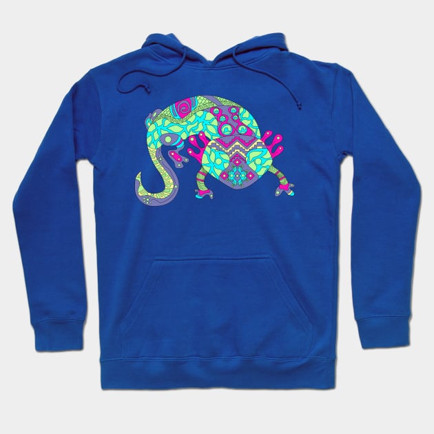 green lagoon axolotl ecopop Hoodie by jorge_lebeau